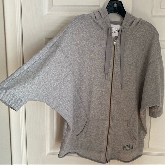 VICTORIA SECRET SPORT GREY ZIP UP SWEATSHIRT - Picture 4 of 10